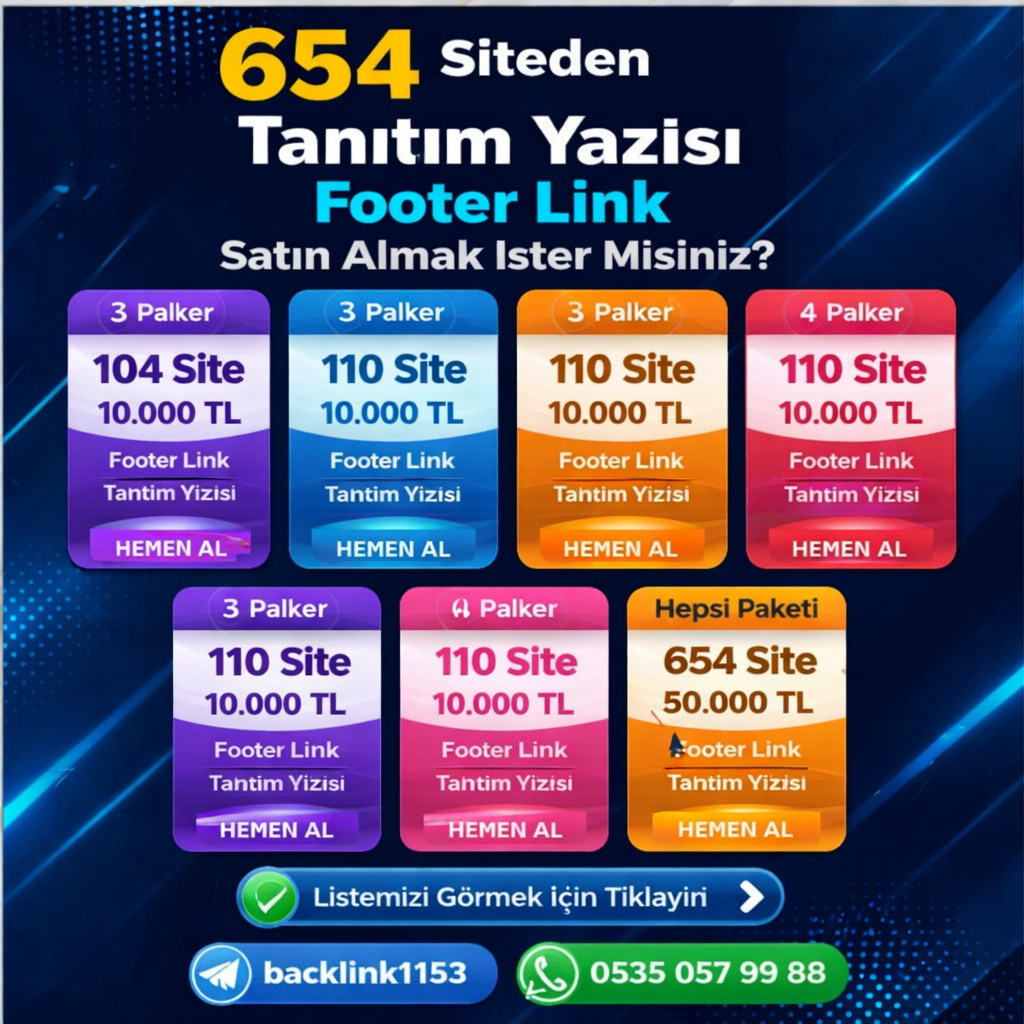 654 Siteden Footer Link – Tanıtım Yazısı Satın Almak İster Misiniz?